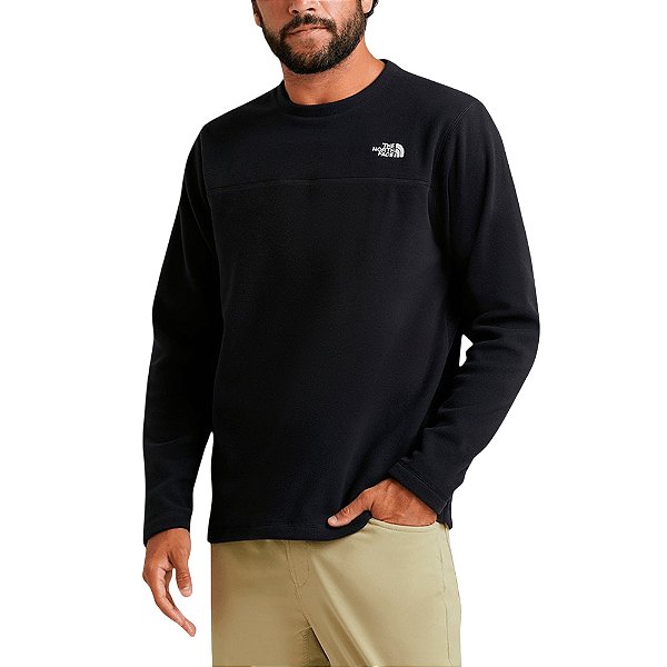 Fleece Masculino TKA 100 Glacier Crew TNF Black - The North Face