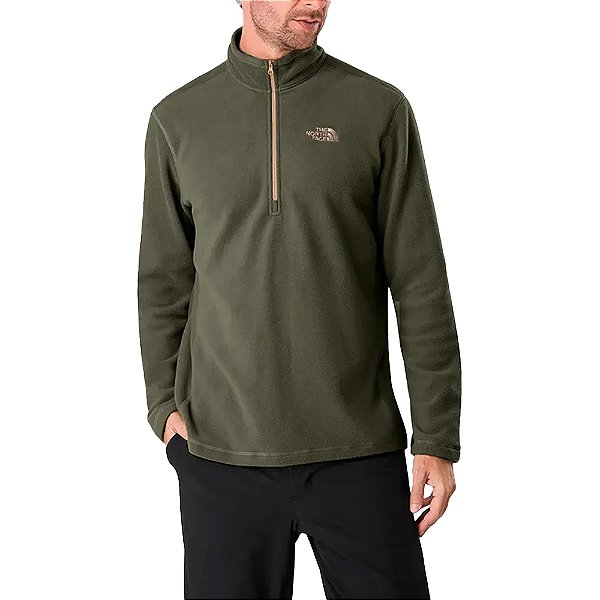 Fleece Pulover Masculino Glacier 1/4 Zip Verde - The North Face