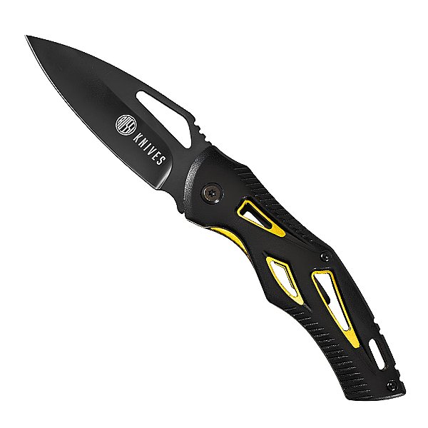 Canivete Aço Inox Vibora Preto/Dourado - Rossi