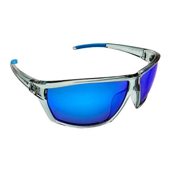 Óculos Polarizado Dark Vision C2407 Sport Lente Azul Espelhado Armação Transparente - Yara