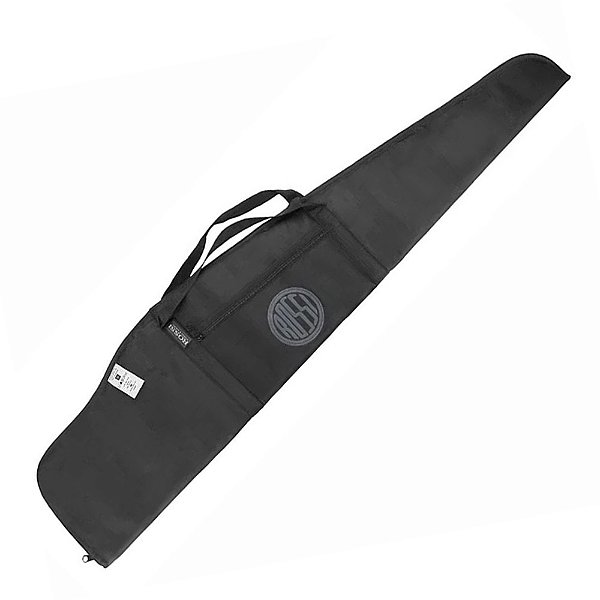 Capa Carabina Espingarda 120x25cm Almofadada Logo Preto  - Rossi
