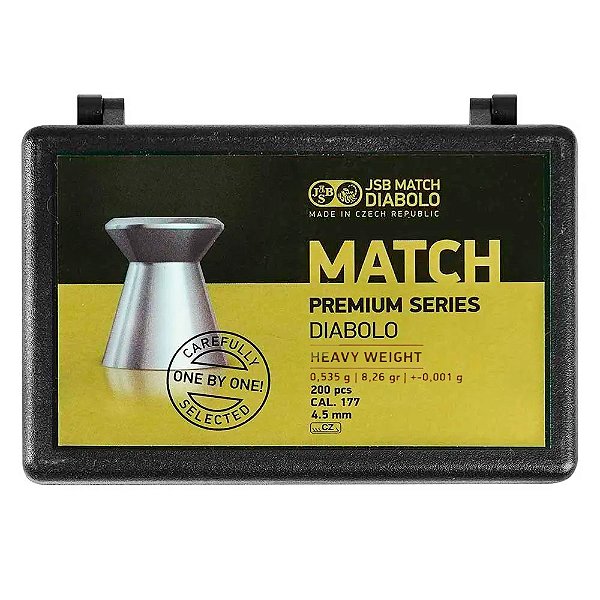 Chumbinho JSB MATCH Premium 8.26g 4.5mm 200un.