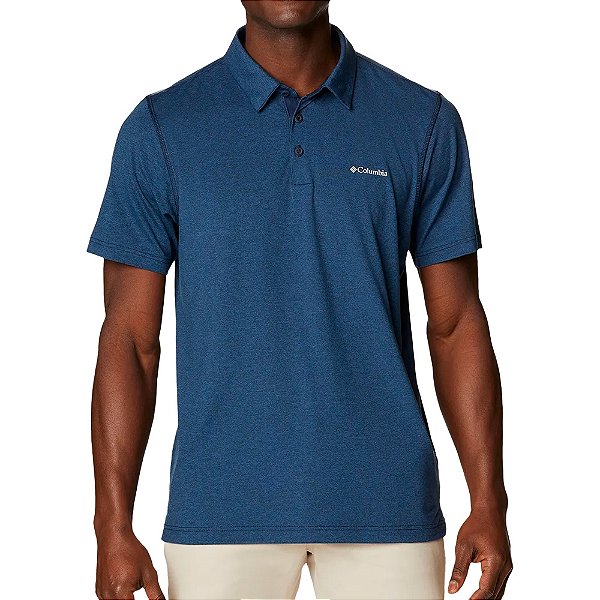 Polo Masculina Tech Trail Collegiate Navy - Columbia