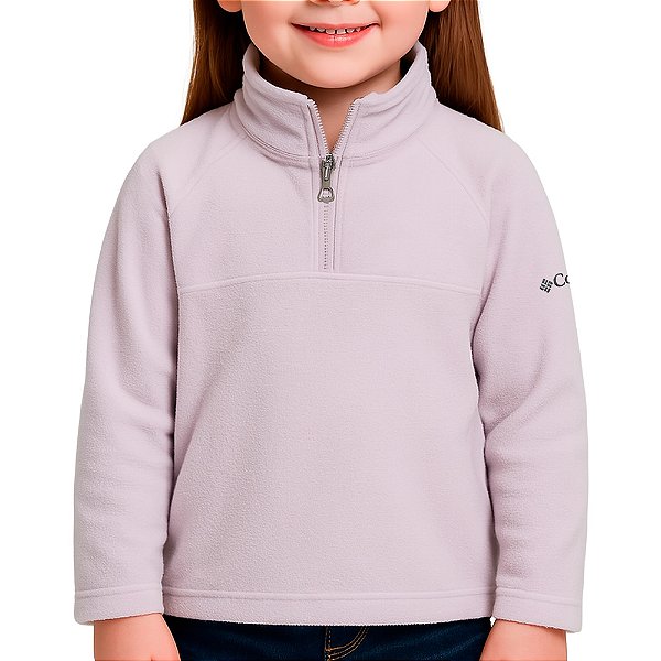 Blusão Fleece Infantil Glacial™ Half Zip Lavander - Columbia