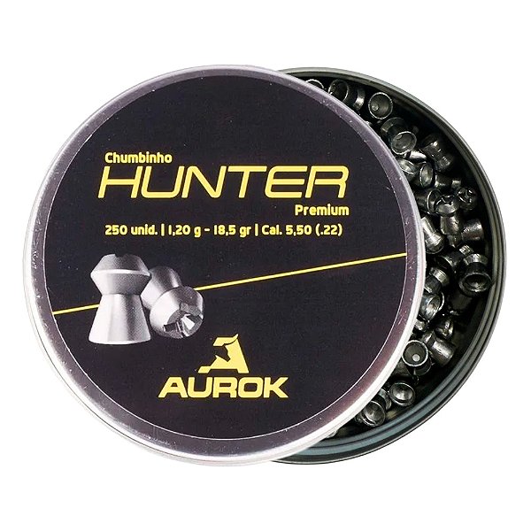 Chumbinho Hunter Premium 5.5mm 1.20g 18.5gr  250un - Aurok