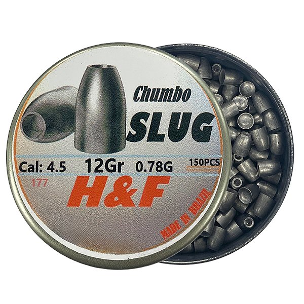 Chumbinho Slug 4.5mm 0.78g 12GR 150un - Slug H&F