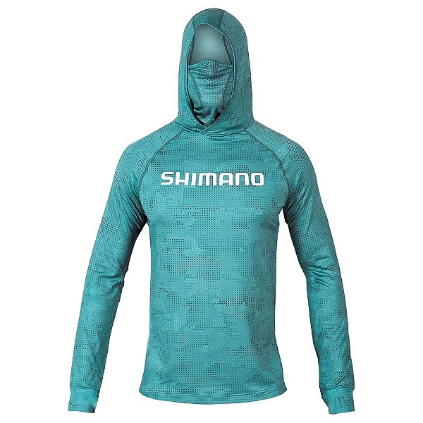 Camisa Para Pesca ML / Capuz / Protetor Rosto Verde Claro - Shimano