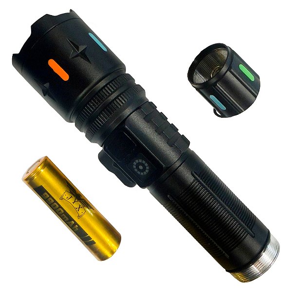 Lanterna LED Recarregavel JY-A5 C/Nivel Bateria - J.W.S