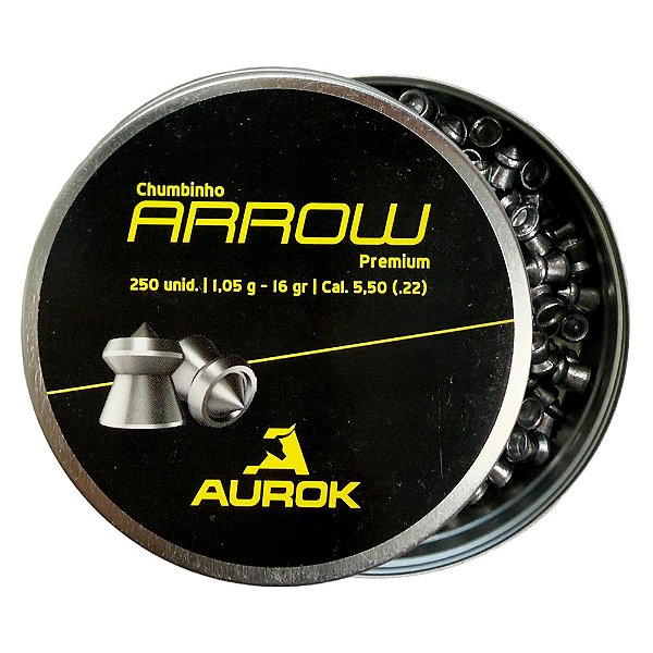 Chumbinho Premium Arrow 250un 1.05g 16gr - Aurok