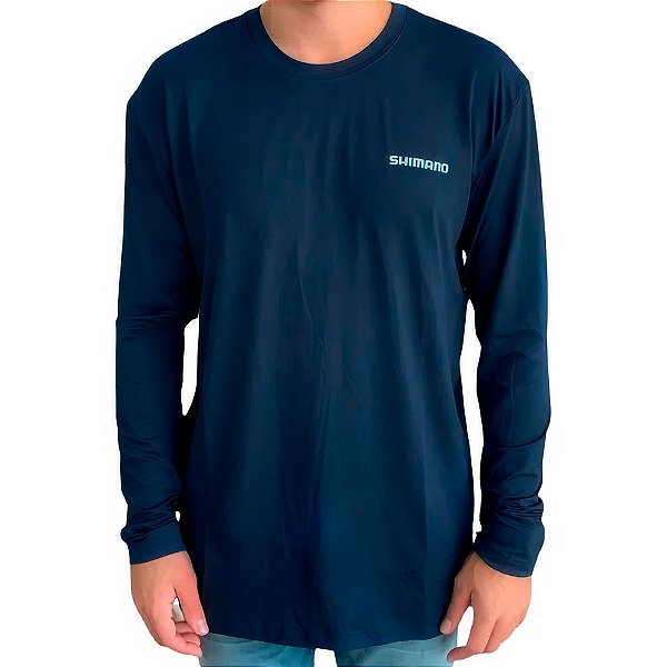 Camiseta de Pesca ML FPS50+ Logo Azul Escuro - Shimano