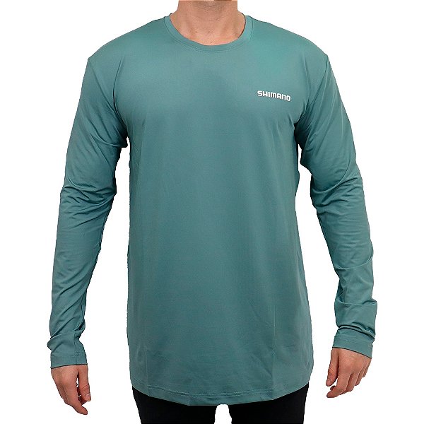 Camiseta de Pesca ML FPS50+ Logo Verde Claro - Shimano