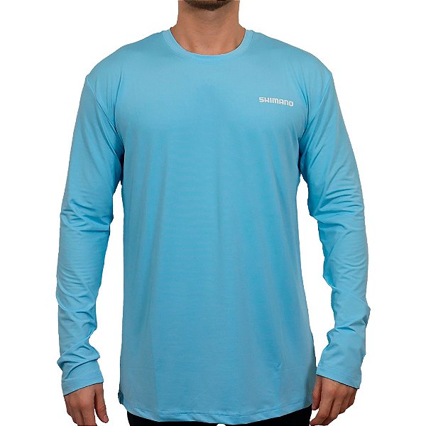 Camiseta de Pesca ML FPS50+ Logo Azul Claro - Shimano