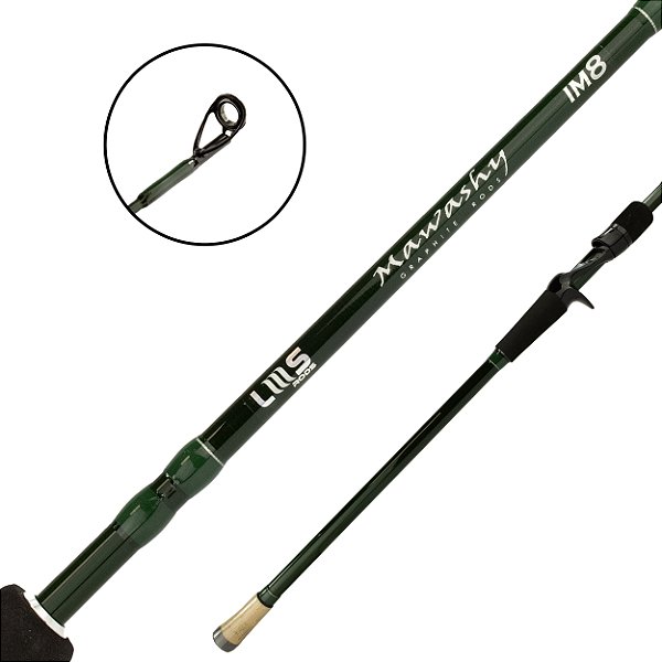 Vara Para Carretilha Mawashy Cast 8'0 2Partes IM8 Green 2.40mt 20-50LB - LMS