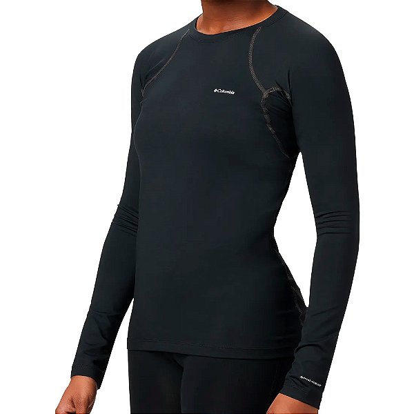 Blusa Térmica Baselayer Feminino Heavyweight Stretch Preto - Columbia