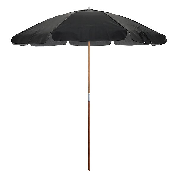 Guarda sol Bagum Madeira Guarapari 2 Metros Preto - Bel