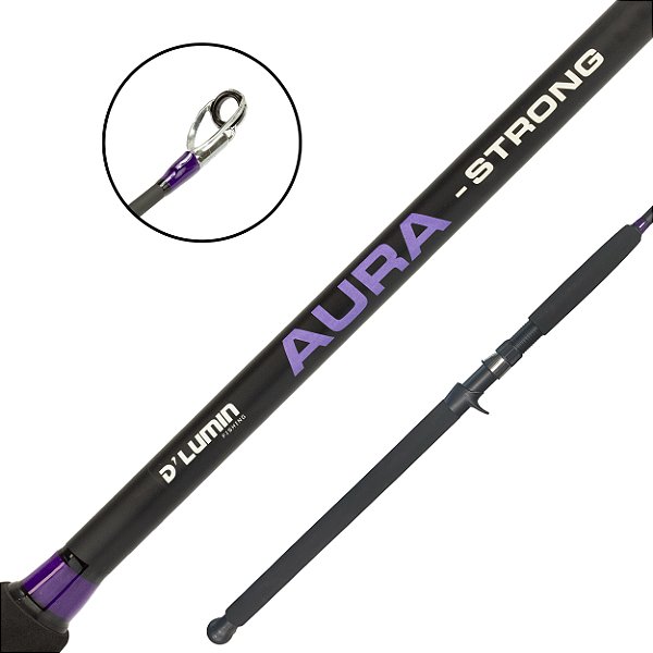 Vara De Carretilha Aura Inteiriça Fibra De Vidro 1.98m - D'Lumin