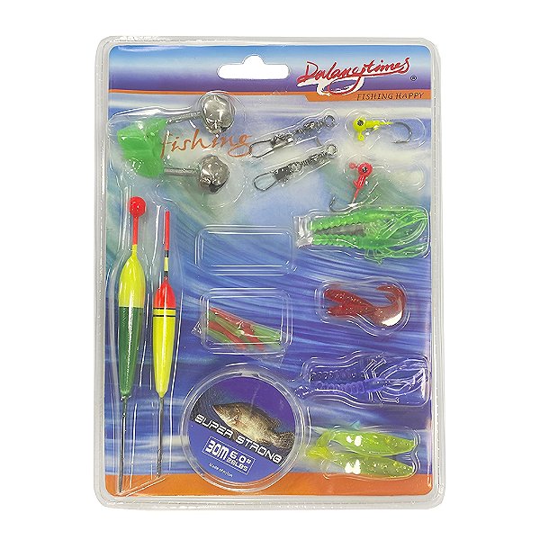 Kit Cartela Isca Artificial e Acessorios - Atopy