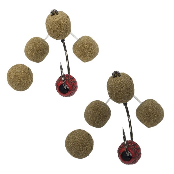 Anteninha Empanada Chifrinho Ração Escura 3/0 12mm Audi Vermelha  - Boias Barão