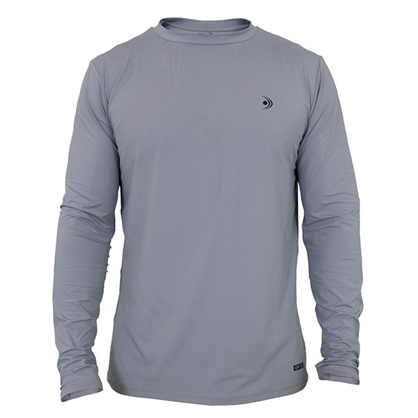 Camiseta Basica Masculina M/L UPF50+ Cor Cinza - Fishing Co