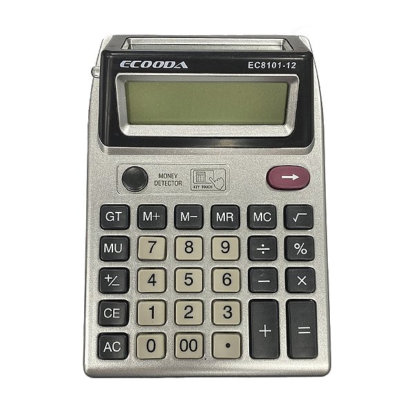 Calculadora Digital a Pilha 2 Visores Com Detector Nota Falsa - Ecooda