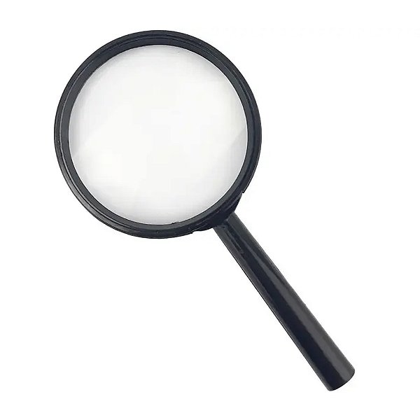 Lupa De Mão Zoom Aumento Cabo Preto - Ecooda
