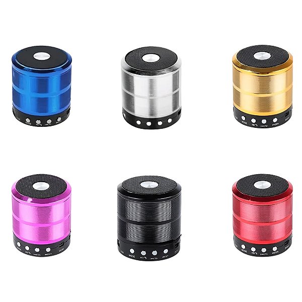 Mini Caixa Som Bluetooth Recarregável Cor Sortida - Ecooda