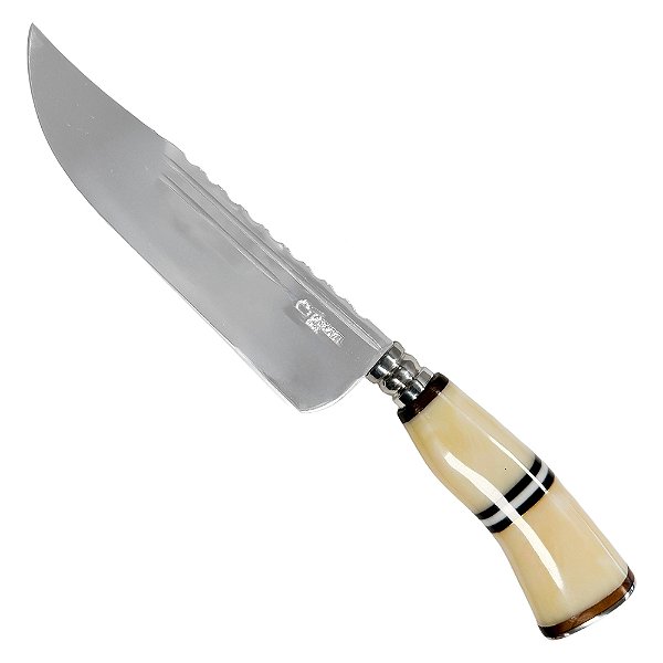 Faca Artesanal 7'' Churrasco Cabo Resinado Listras - Facas Cascavel