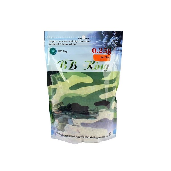 BBs Airsoft Munição Plástica BB King 0.25g 4000un.