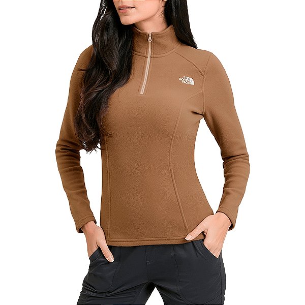 Fleece Feminino Glacier 1/4 Zip Marrom Latte 6IH - The North Face