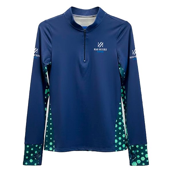 Camiseta Feminina FPS 50+ Premium Colméia Verde - Mar Negro