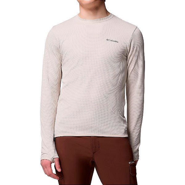 Camiseta Masculina ML Tech Trail Wek Dark Stone - Columbia