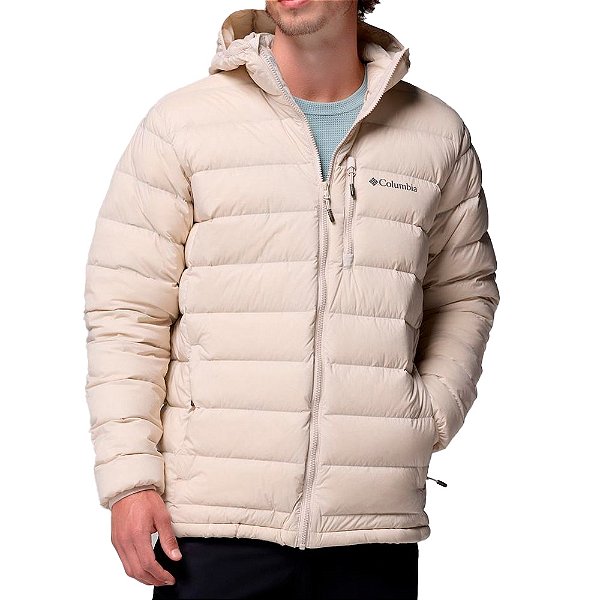 Jaqueta Masculina Drift Peak Strech Down c/ Capuz Dark Stone Bege - Columbia