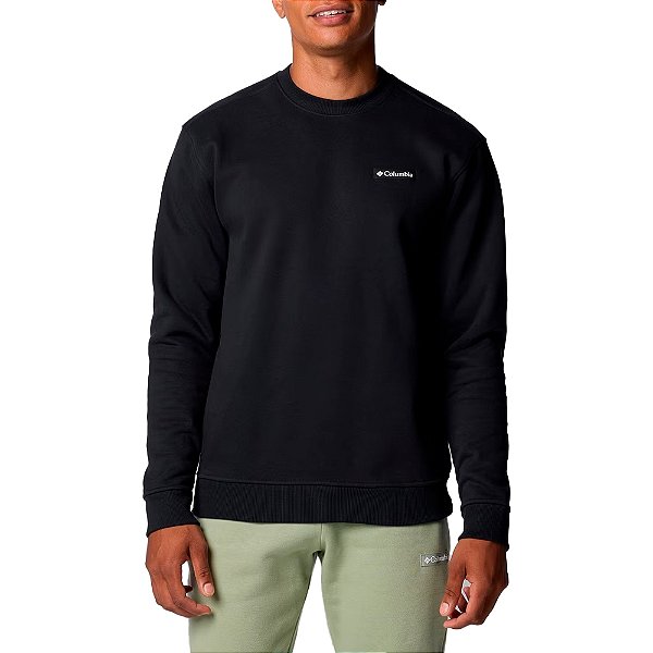 Moleton Masculino Meridian Creek Crew Preto - Columbia