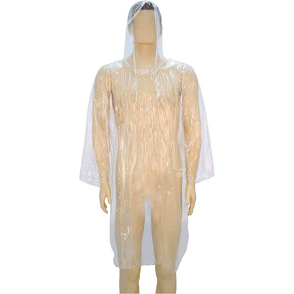 Capa Poncho Emergência Manga Longa Transparente - Vabene