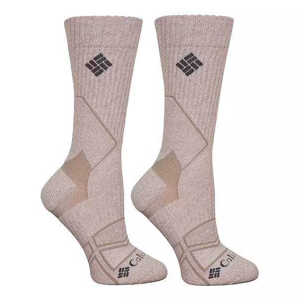 Meia Hike Crew Medium Weight Khaki - Columbia