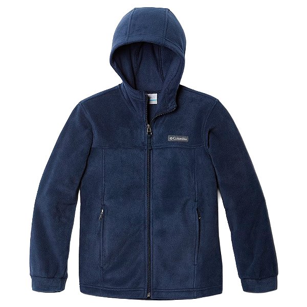 Jaqueta Fleece Infantil Steens II Flece Com Capuz Azul - Columbia