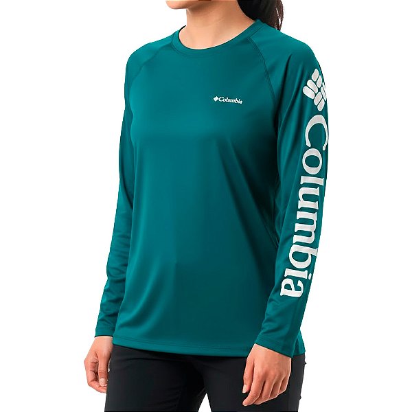 Camiseta Feminina Aurora M/L River Blue - Columbia