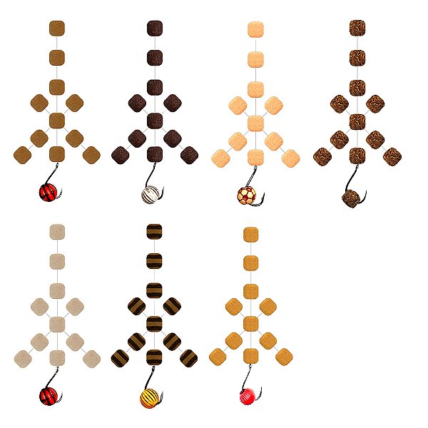 Manhoso Borboleta EVA Ração 10mm - Jr Pesca