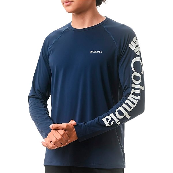 Camiseta Infantil Aurora ML Azul Marinho - Columbia
