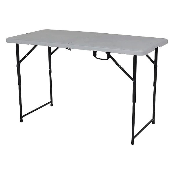 Mesa Dobrável Portátil Até 120kg 122cm Cinza - Bel