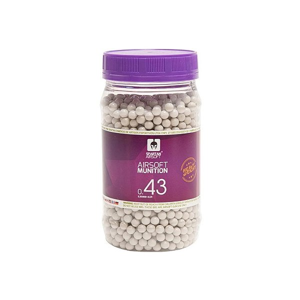 BBs Plasticas Airsoft Sniper 0.43g 1000un. - Spartan