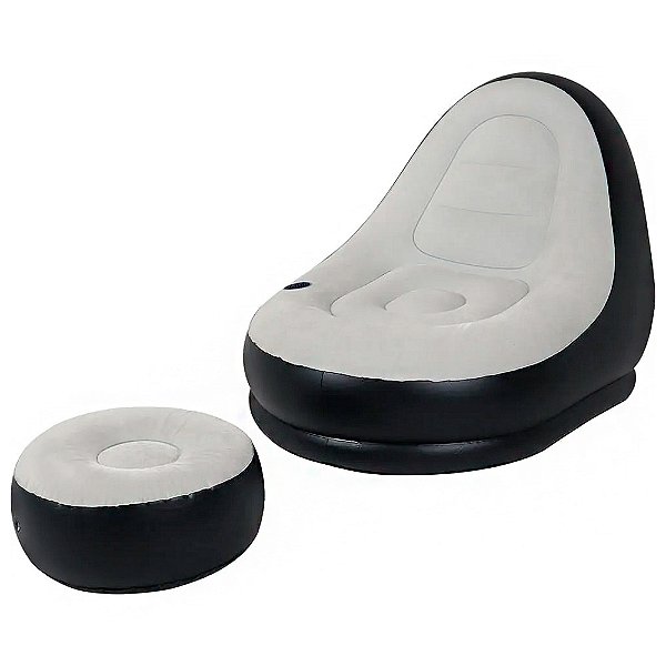 Poltrona Inflável Lounge com Pufe Até 100kg - Bel