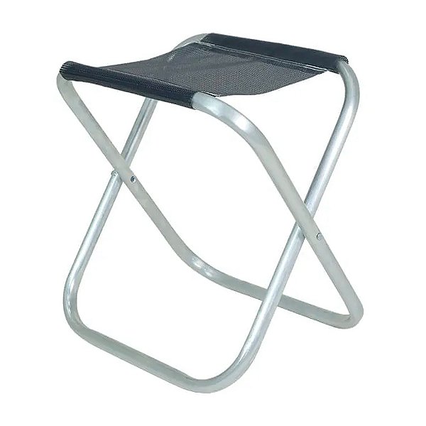 Banqueta Aluminio Dobrável Preta - Bel