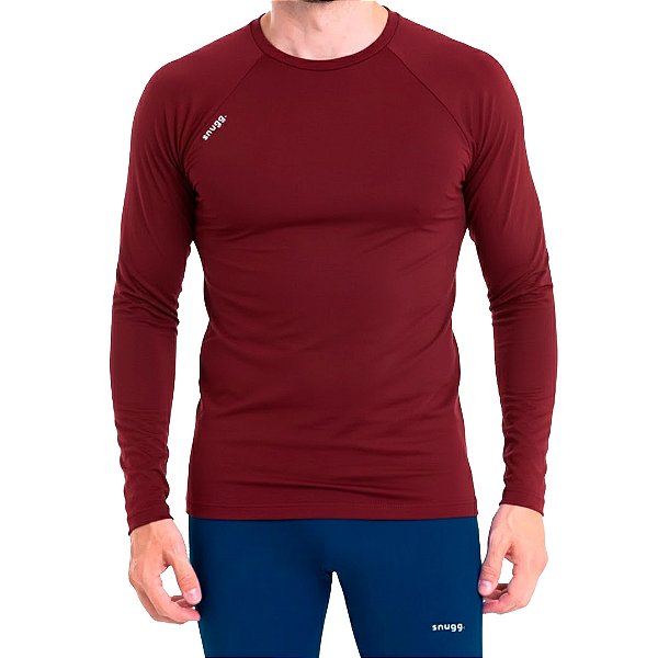 Camiseta Térmica Segunda Pele Proteção UV50+ Vinho - Snugg