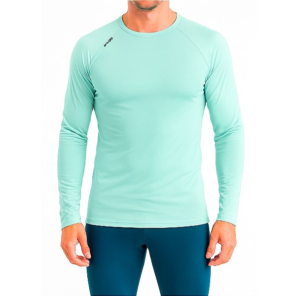 Camiseta Térmica Segunda Pele Proteção UV50+ Verde Claro - Snugg
