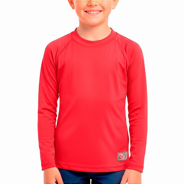 Camisa de Pesca FPS 50+ Infantil Vermelho 01- Play Pesca