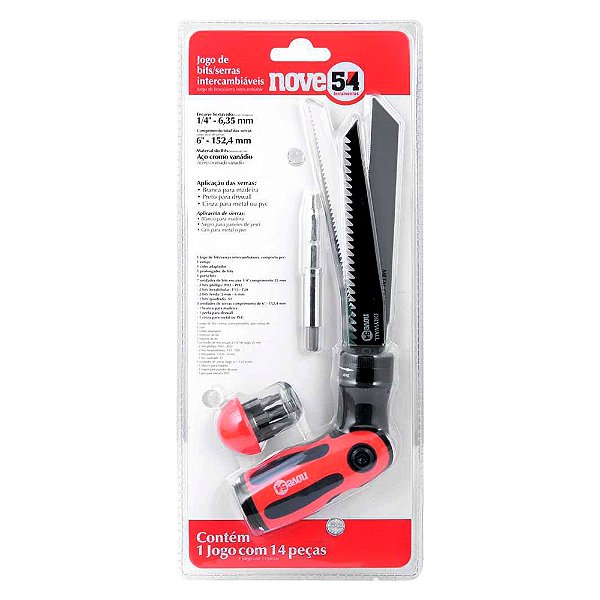 Jogo De Bits/ Serras Intercambiáveis 14Pçs - Nove54
