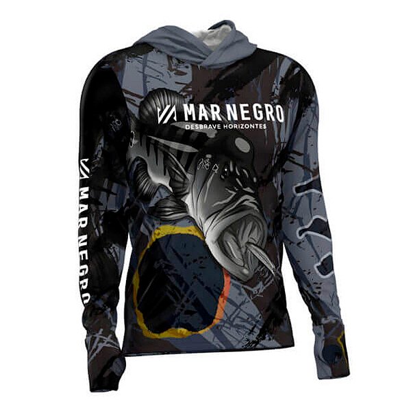Camiseta De Pesca Masculina XProtection 30146 Tucunaré Ocelo - Mar Negro