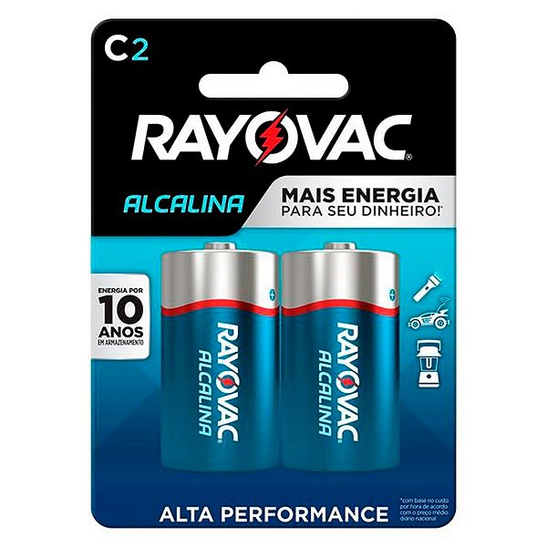 Pilha Alcalina C Media 2 Peças - Rayovac
