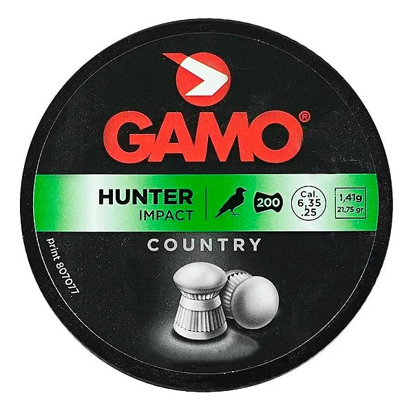 Chumbinho Hunter Impact 21.75gr 6.35mm 200un. - Gamo
